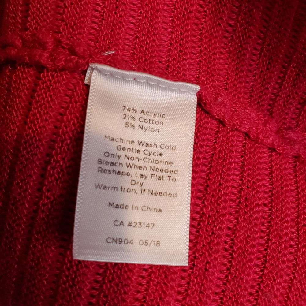 Talbots Fuchsia Open Front Knitted Cardigan Sweat… - image 5